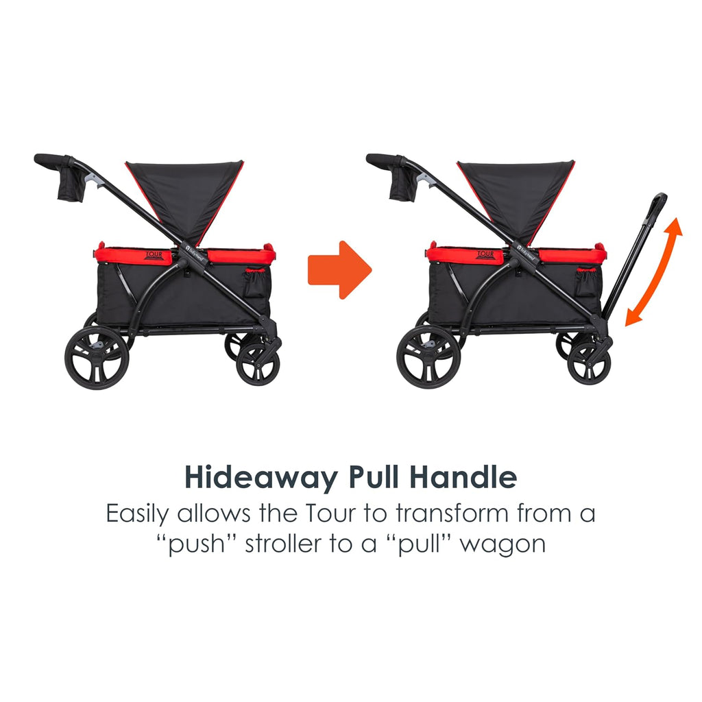 Baby Trend Expedition/Tour LTE 2-in-1 Stroller Wagon, Mars Red
