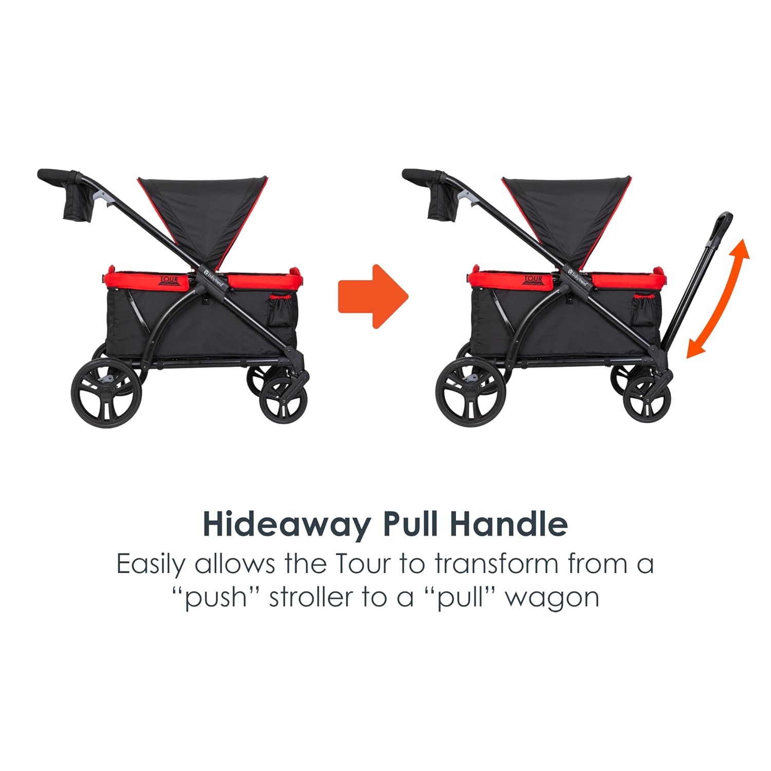Baby Trend Expedition/Tour LTE 2-in-1 Stroller Wagon, Mars Red