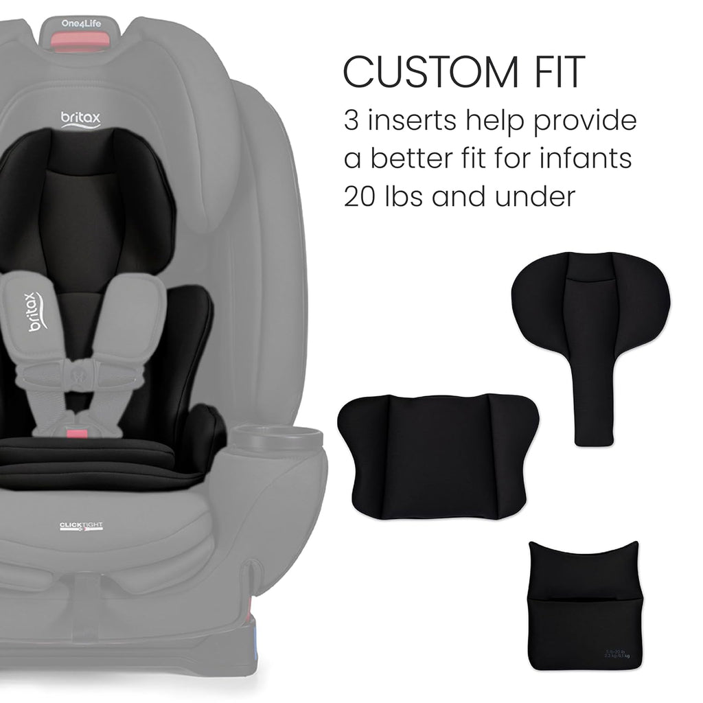 Britax One4Life All-in-One Car Seat, Up to 10 Years of Use, Rear Facing, Forward Facing, & Booster Modes, Extended Rear-Facing, ClickTight Installation & Breathable SafeWash Fabrics — Raven Black