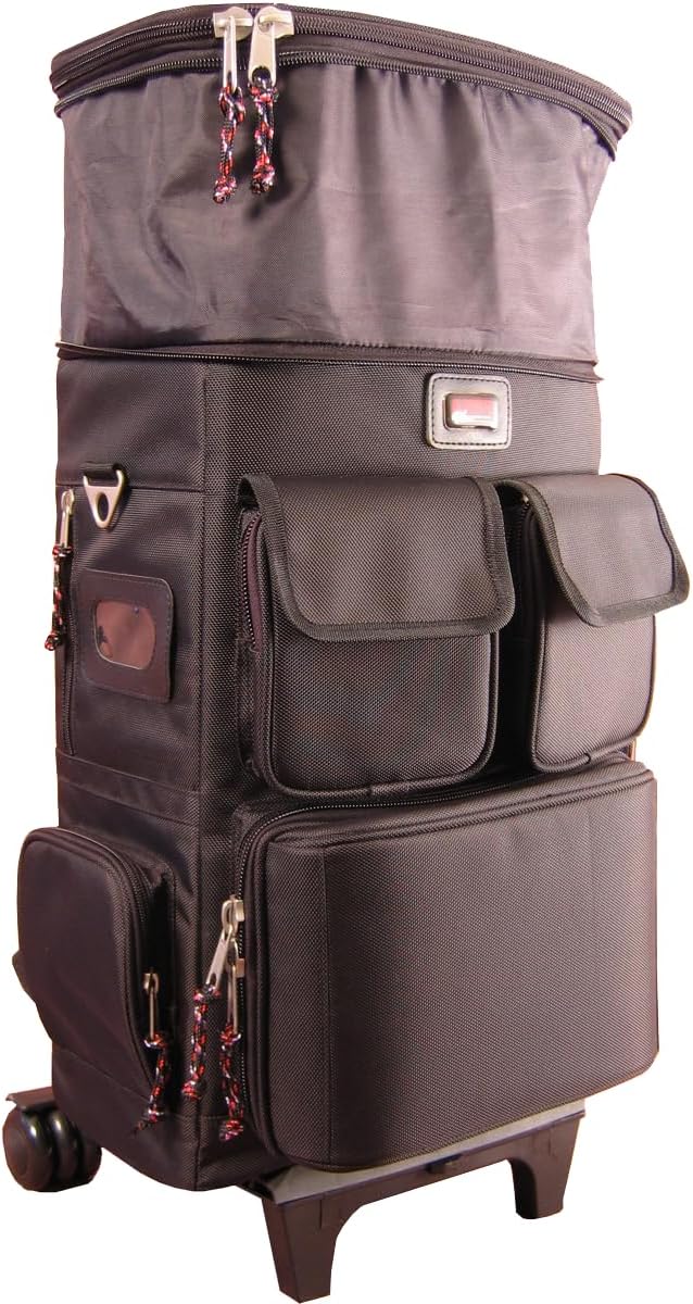 Gator Cases Lightweight Rolling Backpack Case with Pull Handle Fits 25-Note Micro Controllers and Laptop, (GK-LT25W)