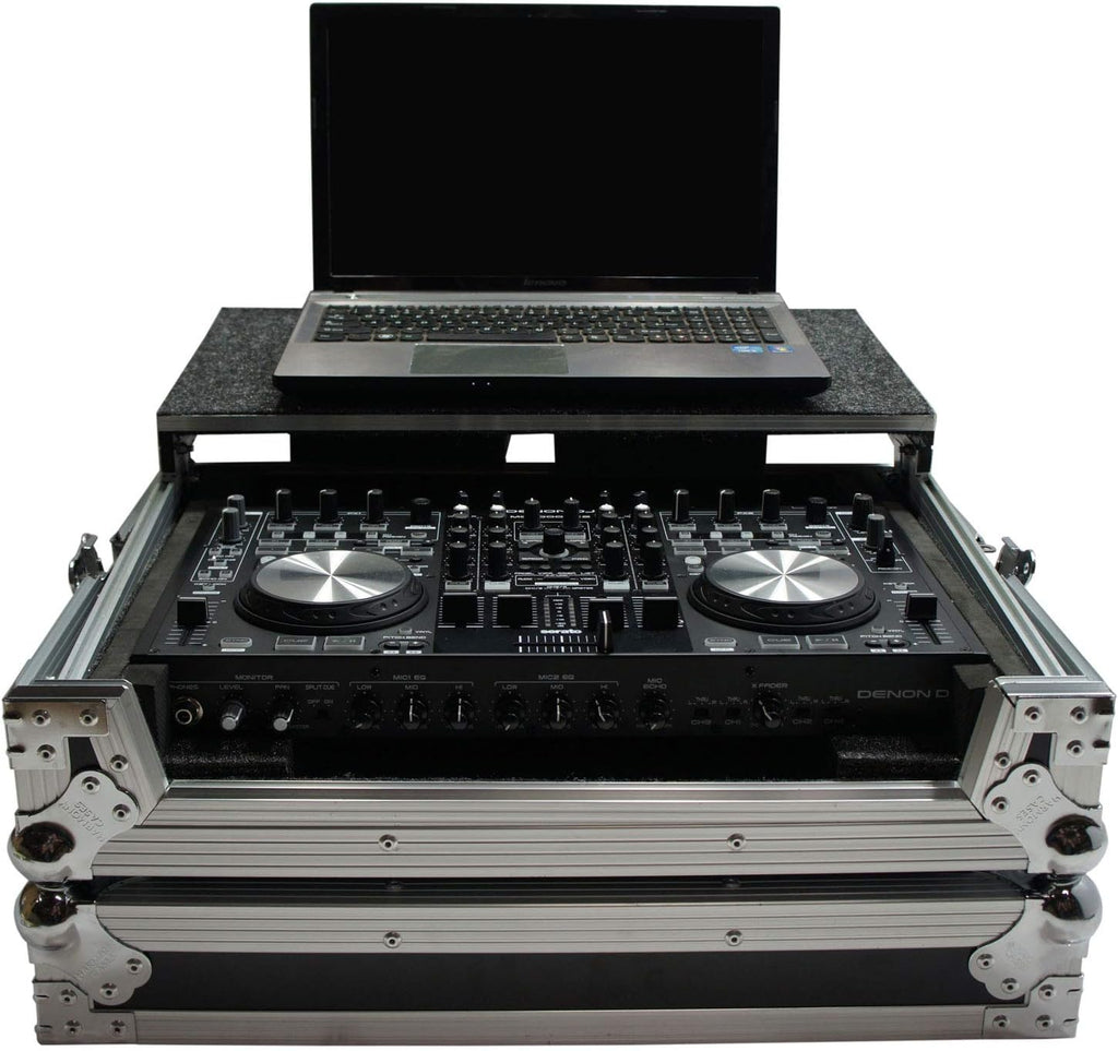Harmony Audio HCDNMC6000LT Flight Glide Laptop Stand DJ Case Compatible with Denon DN-MC6000 MKII