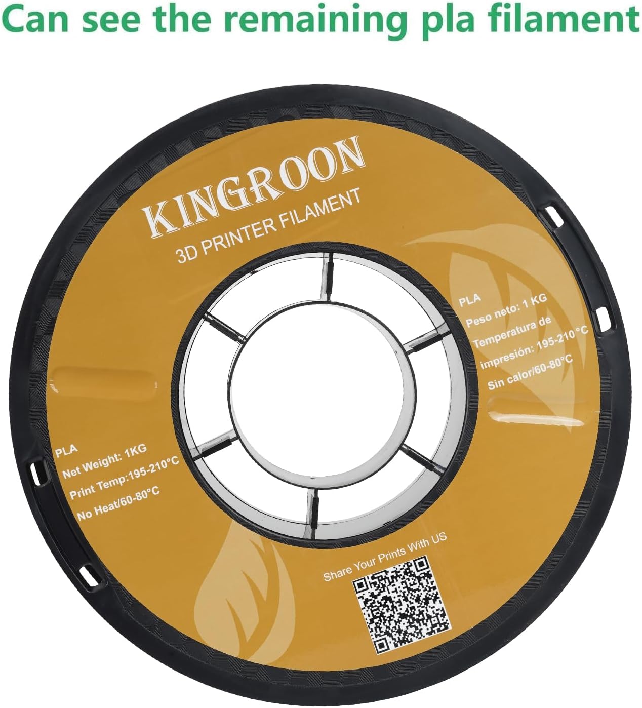 Kingroon PLA 3D Printer Filament,10 Rolls, Dimensional Accuracy +/- 0.02 mm, 10kg Spool(22lbs), 1.75 mm，5Black+5White
