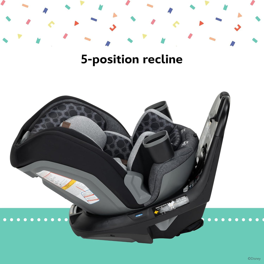 Disney Baby Turn and Go 360 Rotating All-in-One Convertible Car Seat, Vintage Mickey Mouse