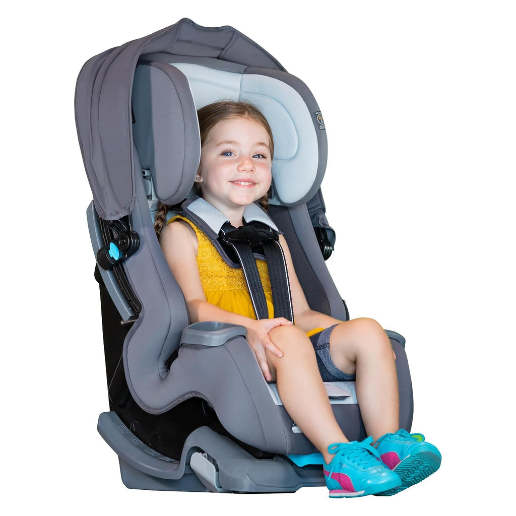 Baby Trend Cover Me™ 4-in-1 Convertible Car Seat, Scooter – Built-in Canopy, 4-Stage Growth System, Plush Comfort Padding, Multi-Position Recline