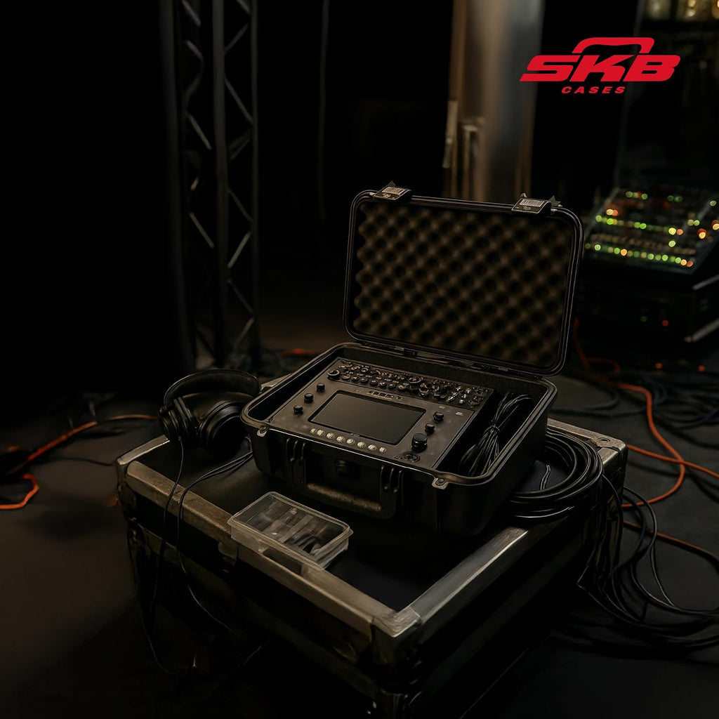 SKB iSeries Allen & Heath CQ-12T or CQ-18T Mixer Waterproof Hard Case, Polypropylene Shell with Custom Foam Interior and Internal Side Pocket