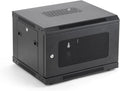 On-Stage RKD6000 6U Wall-Mount Knock-Down Rack (Enclosed Steel Cabinet for Rack-Mount Components, Portable, Mountable, Vented, Lockable Doors, Port Knockouts, Casters, Rubber Feet, Flat Packed, Black)