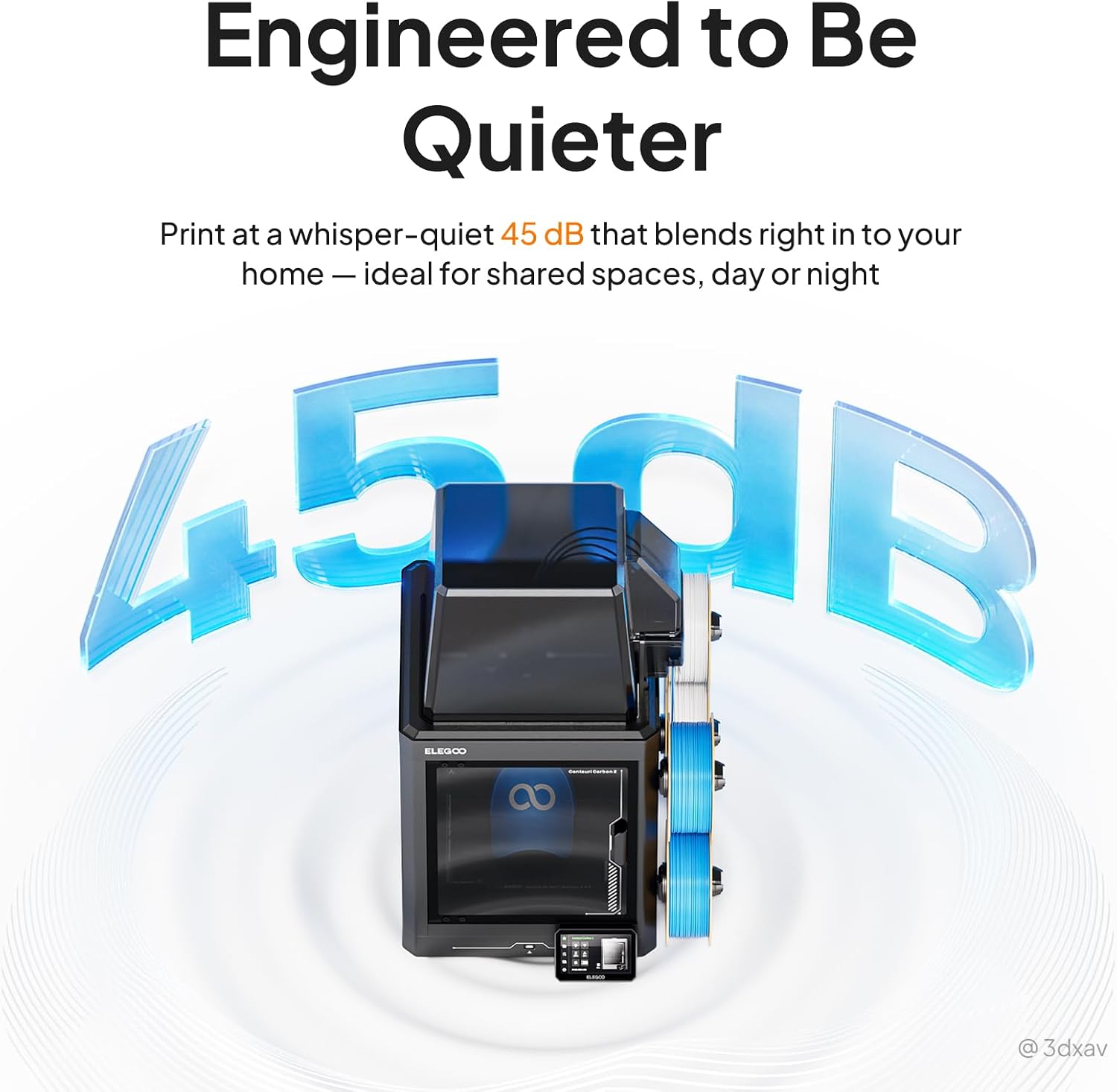 ELEGOO Centauri Carbon 2 Combo Multi Color 3D Printer, CoreXY 500mm/s High Speed Multicolor Printing with Canvas, 1-Click Full Auto Leveling and 350°C High-Temp Nozzle, 256x256x256mm Build Volume