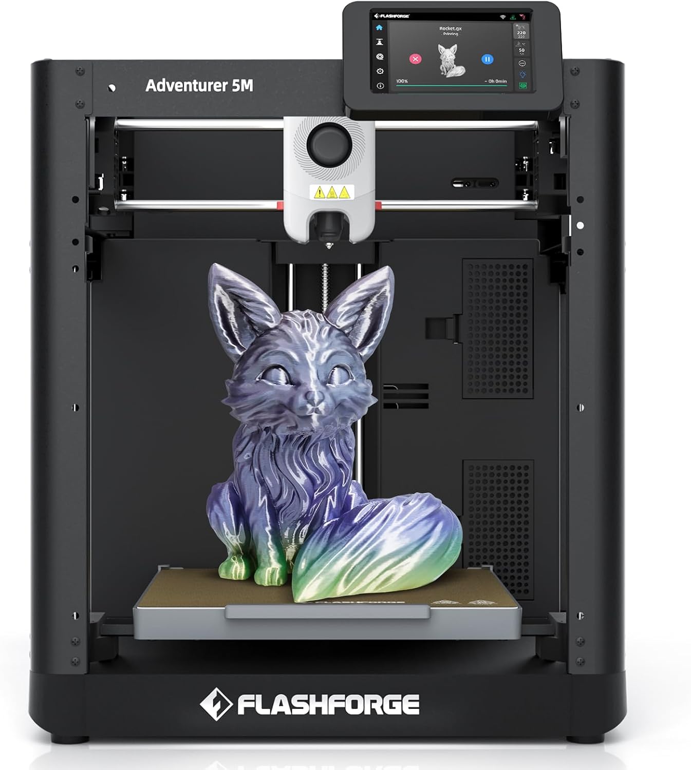 FLASHFORGE Adventurer 5M 3D Printer, 600mm/s Max High-Speed FDM 3D Printers with Auto Leveling, 280°C Direct Extruder with 3S Detachable Nozzle, Core XY All Metal Structure, Print Size 220x220x220mm