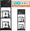 3D Printer Filament Storage Stand Rack with Dehumidifier| 3-Tier All-in-One Organizer with Tool Mounts, Dual Spool Holders | Compatible with Most 3D Printers (100LBlack)