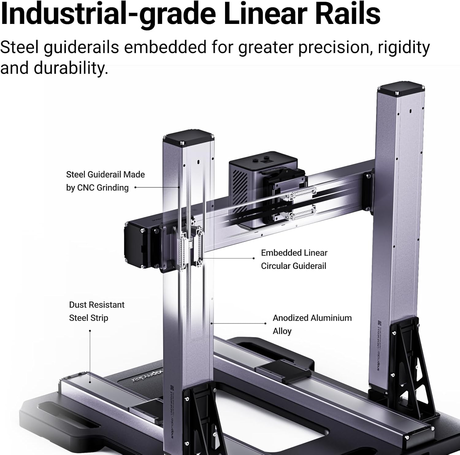 Snapmaker Artisan 3D Printer,Dual Extrusion 3D Printing,400x400x400mm Large Printing Size,Industrial-Grade Linear Rails Auto Bed Leveling,Quick Swap Modular Design,with 7' Touchscreen