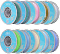 Matte Rainbow PLA 3D Printer Filament, 10Rolls,1KG Spool(2.2lbs) 1.75mm, Multicolor Gradient Filament Bulk for Most FDM 3D Printers,10 Different Matte Rainbow Colors