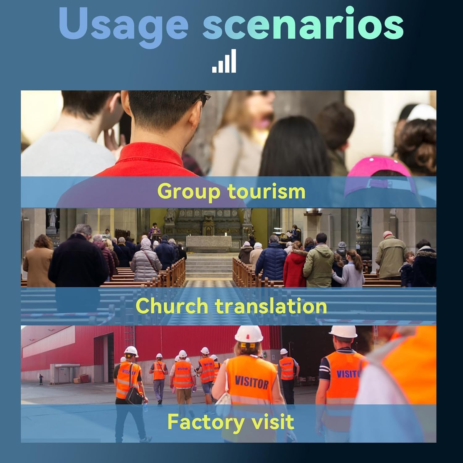 Retekess T130 Wireless Tour Guide System, Church Translation System, Easy to Set Up, Clear Sound Quality, Tour Guide Headsets for Plant Tour, School (1 Transmitter 15 Receivers)