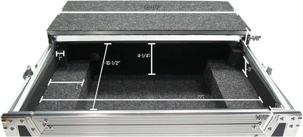 Harmony Audio HCDDJSRLT Flight Glide Laptop Stand Tray DJ Custom Case Compatible with Pioneer DDJ-SR2 Controller (V2)