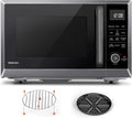 TOSHIBA Air Fryer Combo 8-in-1 Countertop Microwave Oven, with Convection, Broil, Odor Removal Mode, 12.4' Position Memory Turntable, Child-Lock, 1.0 Cu.ft, Black Stainless Steel, ML2-EC10SA(BS)