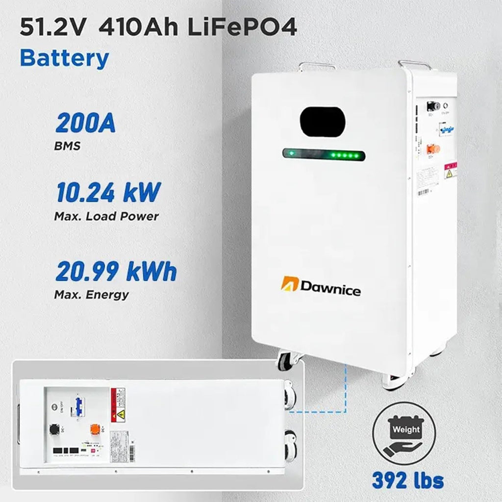 10KW Hybrid Solar Power System Complete Kit Home Kit with 5.8KW Solar Panels+48V Hybrid Inverter+ 51.2V LiFePo4 Solar Battery (10PCS* 580W PV+1 * 10KW Inverter+1 * 20KWH Battery)