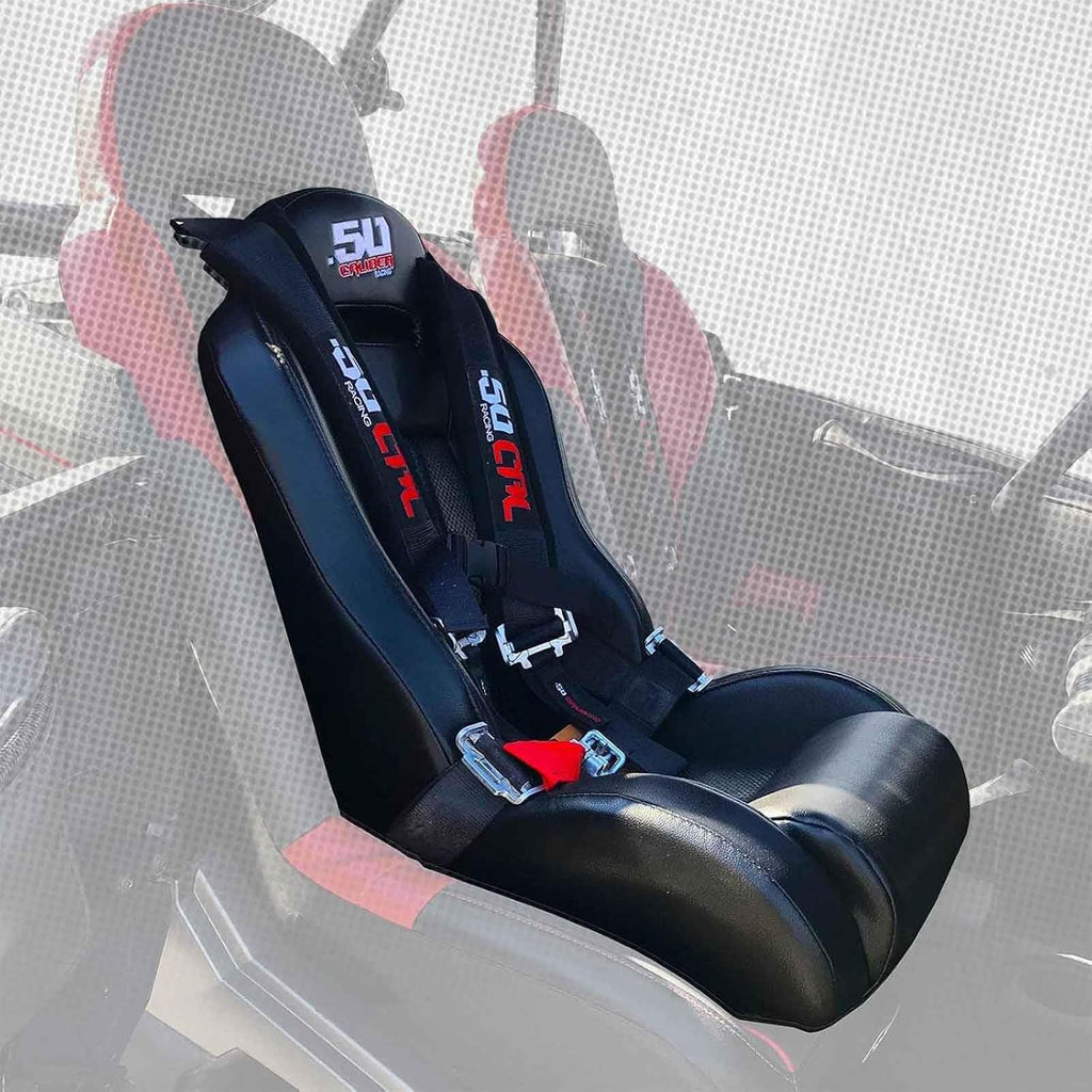 50 Caliber Racing Premium Mini Bucket Seat for All Vehicles - Secure Comfort for Kids, Fits Polaris RZR (No Bracket, Limited Stock)