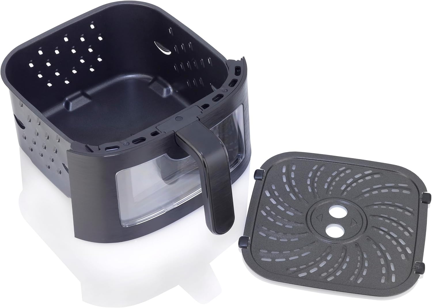 Zavor Sizzle 6 Qt Air Fryer with Basket and Clear Window - Air Fry, Broil, Crisp, Bake and Reheat in a Compact Airfryer with 8 Presets, Shake Alarm and Removable Basket & Handle - Freidora de Aire