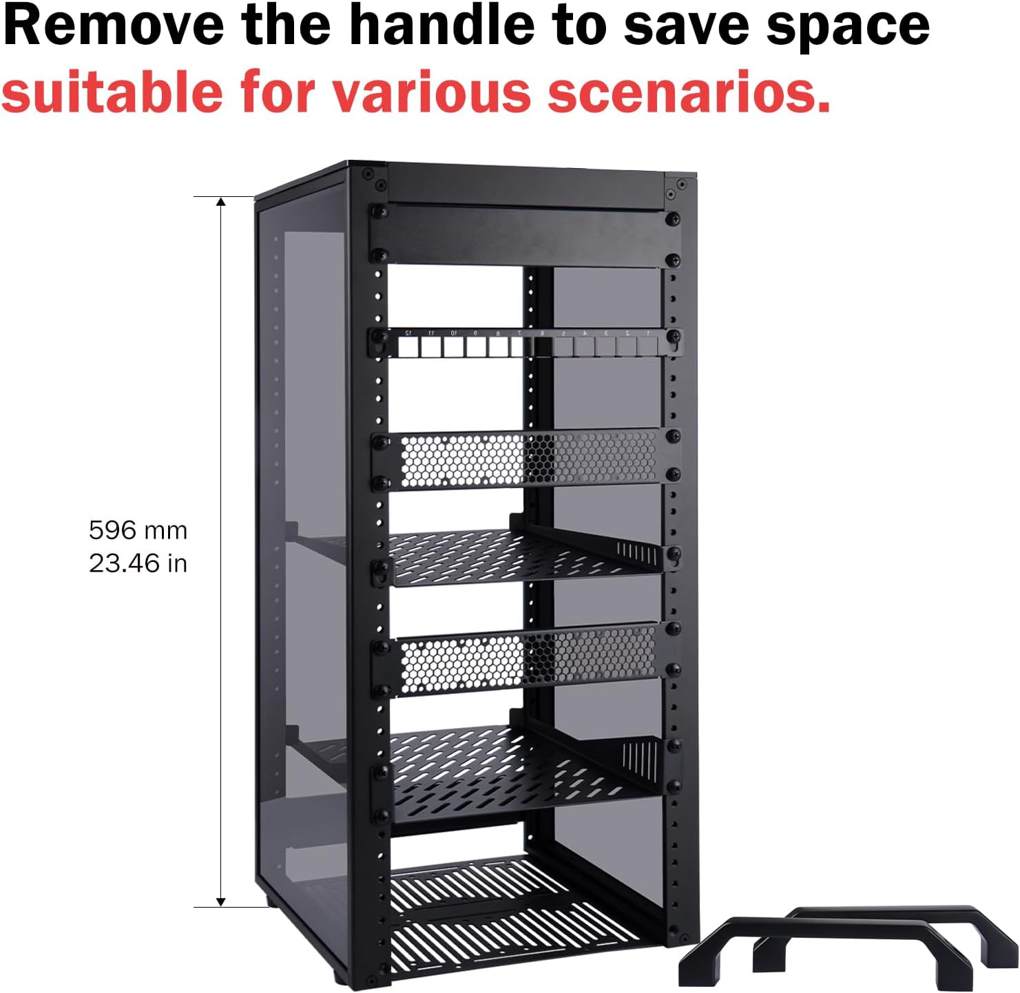 GeeekPi 12U Server Cabinet, 10 inch Server Rack for Network, Servers, Audio, and Video Equipment, DeskPi RackMate T2 Rackmount, 10.23 inch Depth