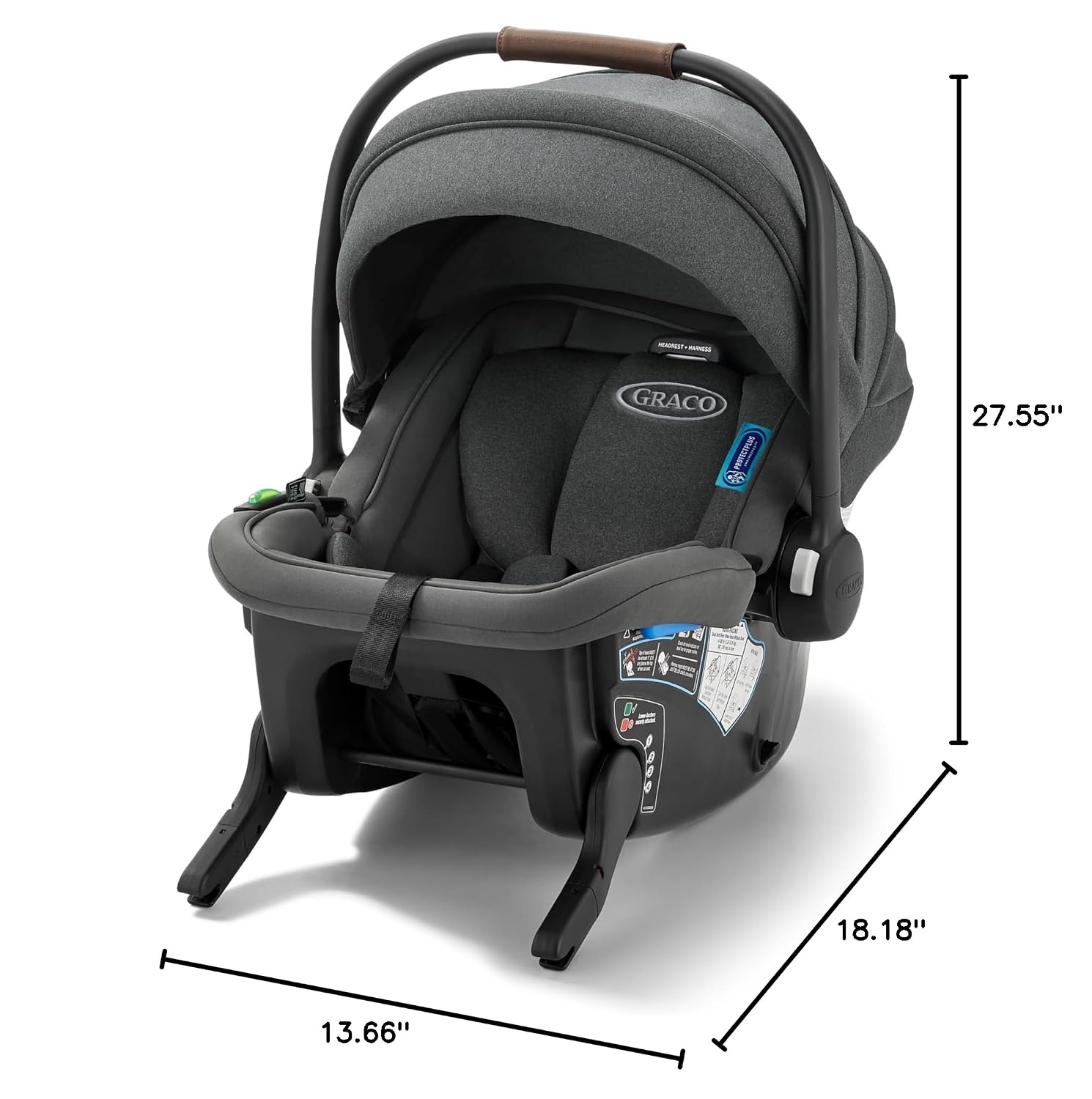 Graco® Gomax Infant Car Seat, Baseless Car Seat with Canopy, Rear Facing, Lightweight Carseat