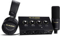 M-AUDIO M-Track Duo HD Audio Interface, M100 Condenser Microphone and HDH41 Studio Monitoring Headphones for Recording, Producers, Content Creators and Podcasters