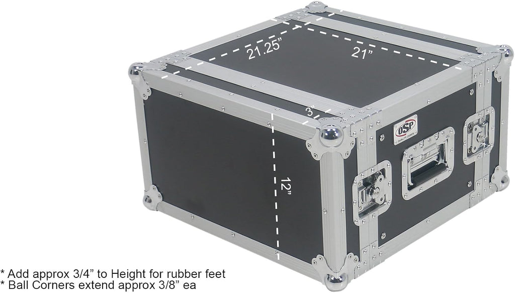 OSP Cases | ATA Road Case | 6-Space Effects Rack | 14' Deep | RC6U-14