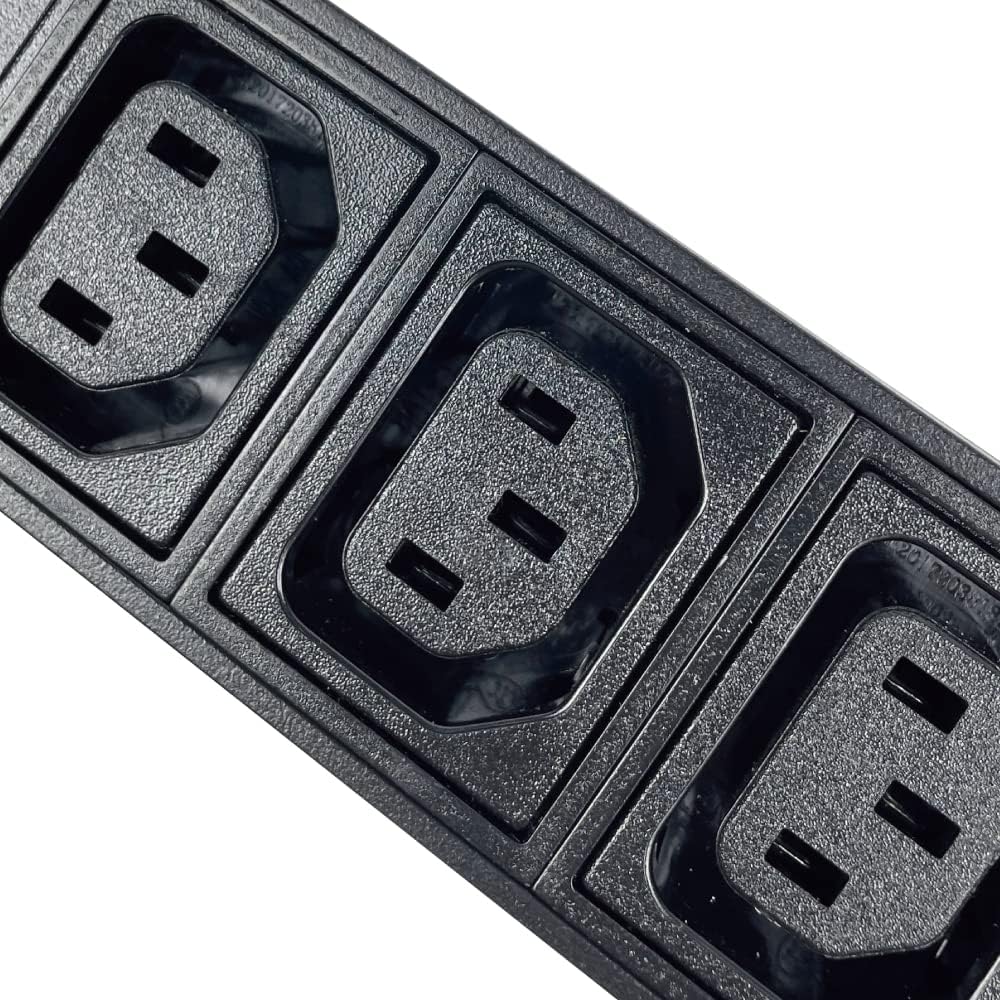 Metered-Breaker-Surge Protection PDU, 240V, L6-30P, 30A, 7200watts, (6) C13 & (2) C19 Outlets, Crypto Mining, Data Centre, ASIC/RIGS, Power Distribution Unit