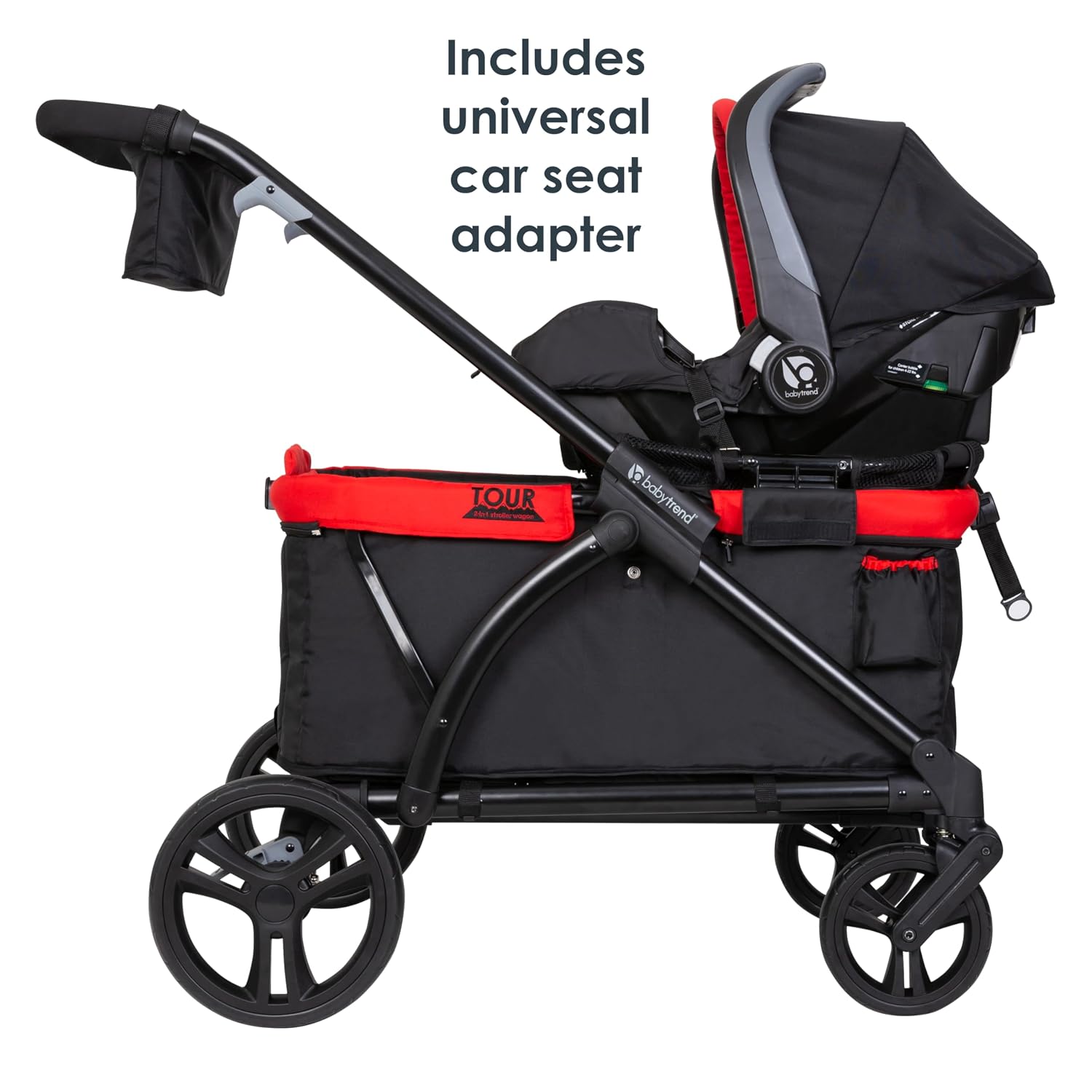 Baby Trend Expedition/Tour LTE 2-in-1 Stroller Wagon, Mars Red