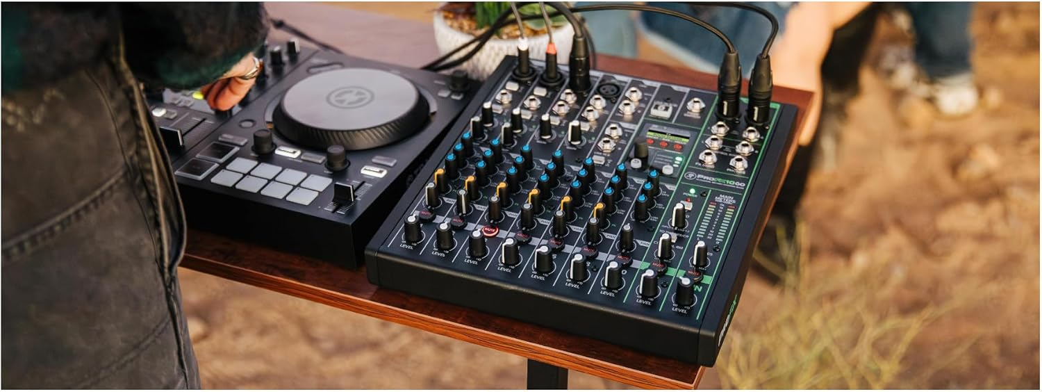 Mackie ProFX10 GO Battery-Powered 10-Channel Analog Audio Mixer With Bluetooth, USB-C Recording Modes, GigFX+ Effects, Onyx Preamps, EQ, Compression, Up to 8 Hours Battery Life