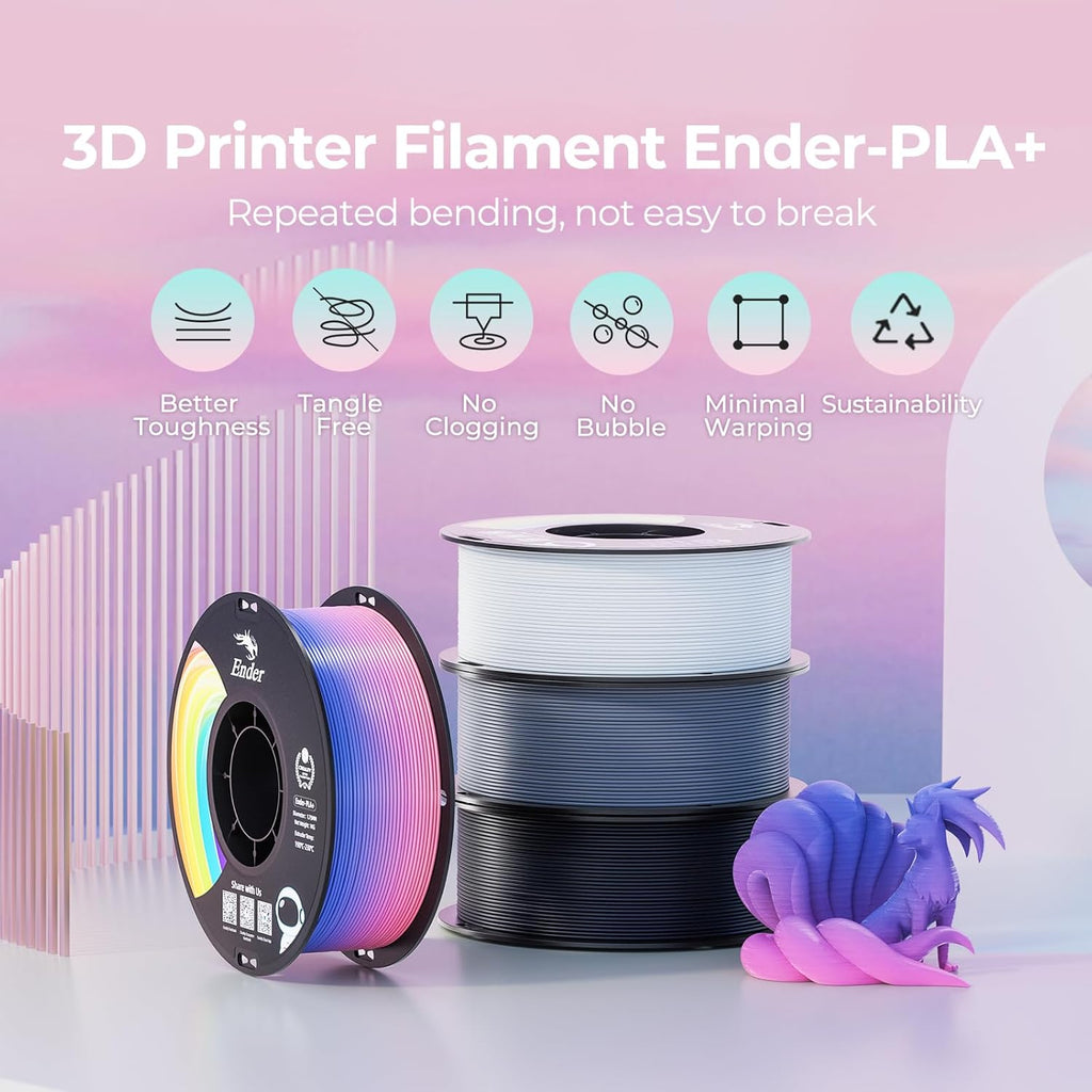 Creality K2 SE 3D Printer Bundle with Rainbow Upgrade Ender PLA+ Filament