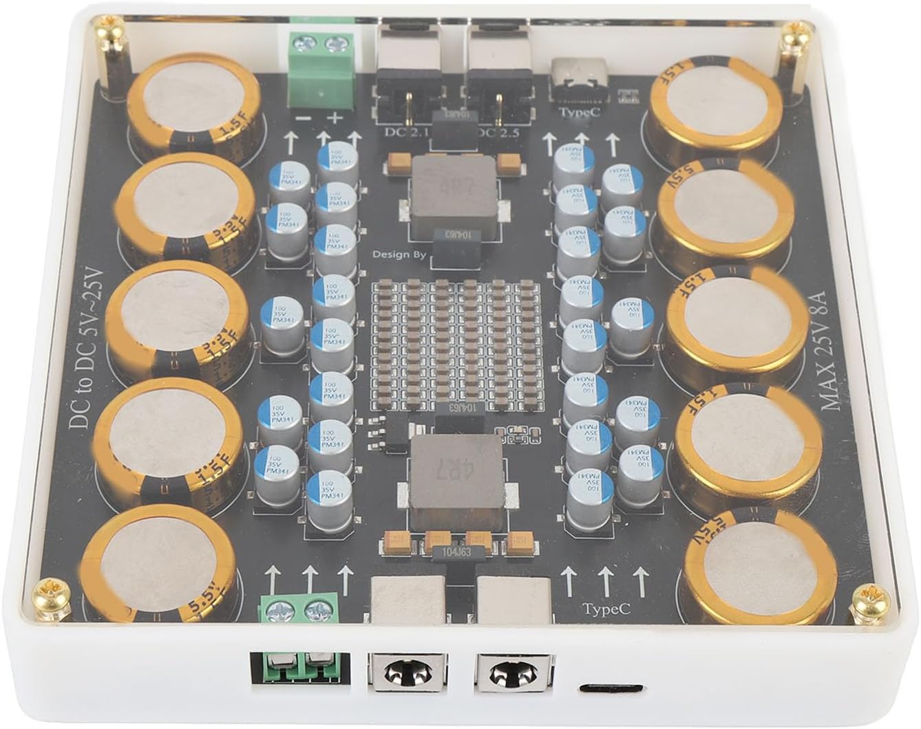 Power Processor 5V-25V DC Power Conditioner 10A Electric Power Filter with Power Purification Technology for DAC Amplifier Sound Card NAS Car Devices