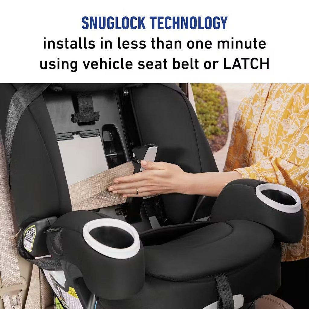 Graco 4Ever DLX SnugLock 4 in 1 Car Seat | Infant to Toddler Car Seat, Featuring Easy-Install SnugLock Technology, Leila