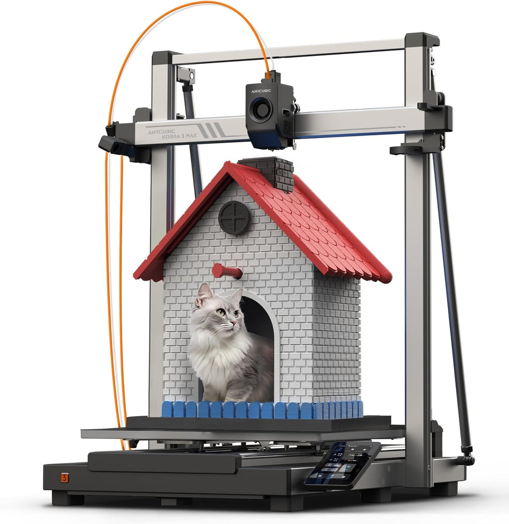 Anycubic Kobra 3 Max 3D Printer Only, Support Multicolor Needs ACE Pro, 600mm/s High-Speed Printing Large Build Volume 420x420x500mm Auto Leveling & Smart Vibration