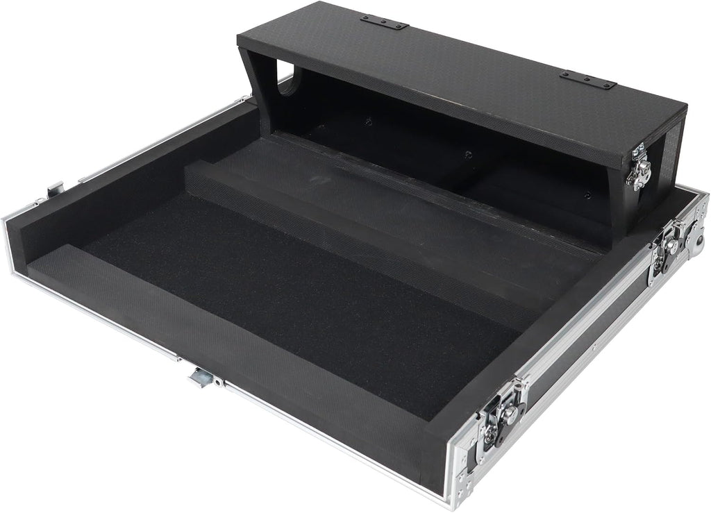 ProX XS-AHQU24DHW ATA Digital Audio Mixer Flight Case for Allen and Heath QU-24 Console with Doghouse compartment and Caster wheels
