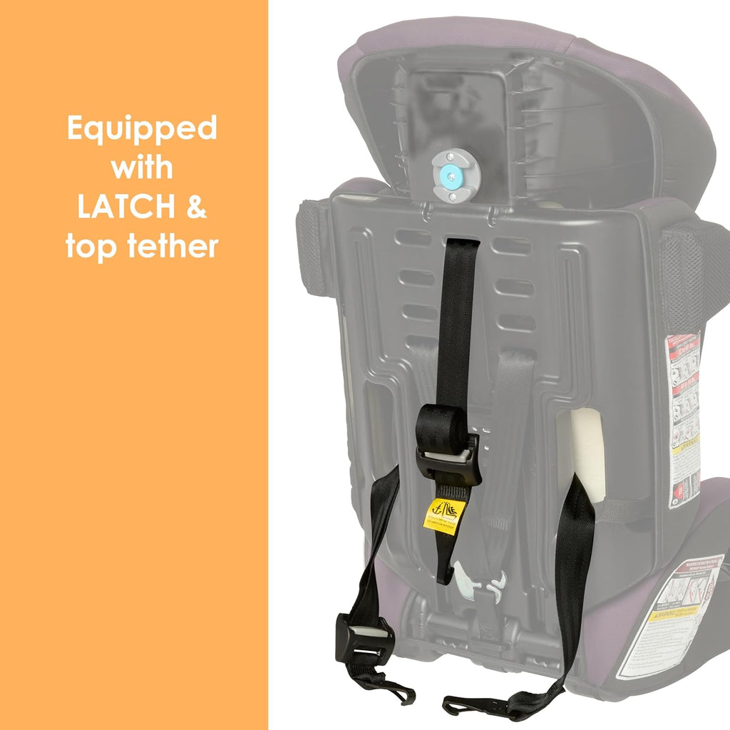 Baby Trend Hybrid SI 3-in-1 Combination Booster Seat, Dash Orchid – Side-Impact Protection, 3-Stage Growth Design, Adjustable Headrest, Cushioned Comfort