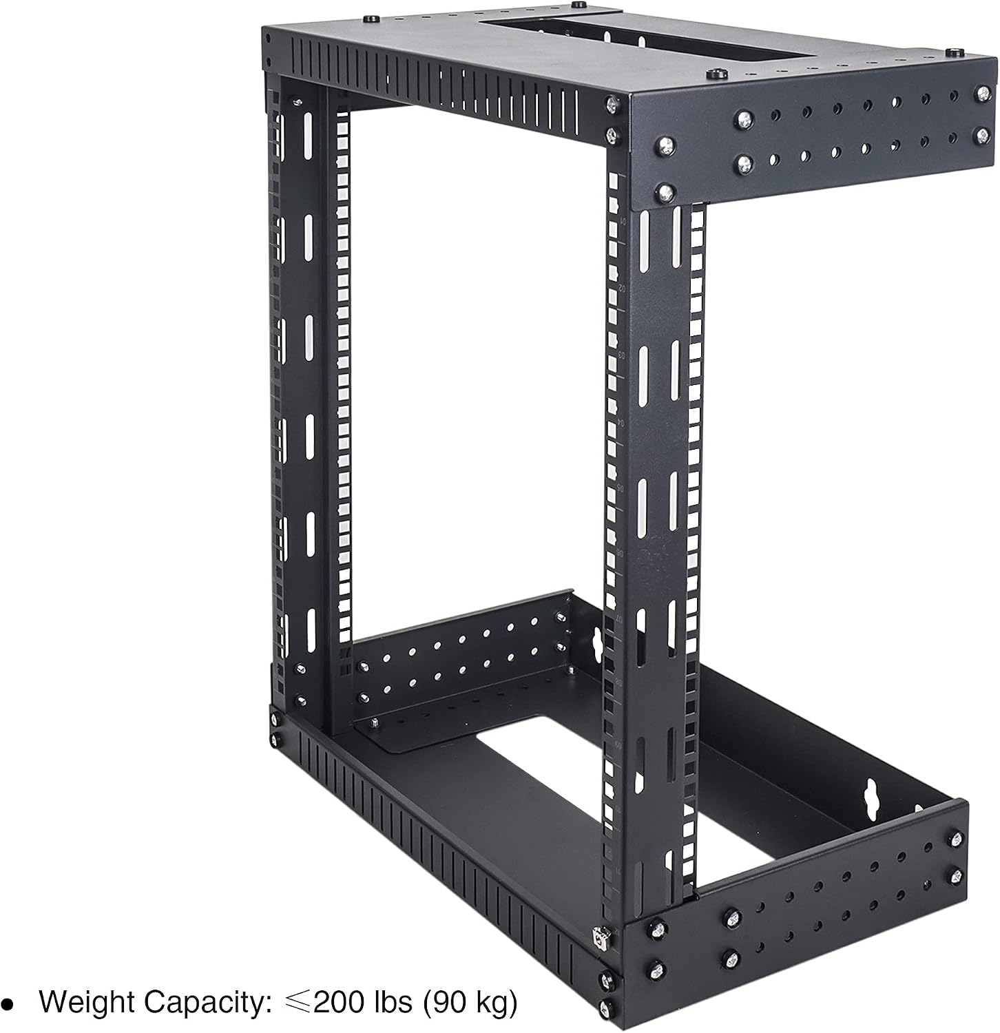 Sound Town 2-Post 12U Wall-Mount Open Frame Server and Network Equipment Rack with Adjustable Depth 12'-20' (ST2PWOR-A12U)