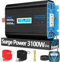 GIANDEL 1500 Watt Pure Sine Wave Power Inverter 12V DC to 120V AC,3100W Surge Peak Power,UL Listed GFCI Outlets,FCC Approved,USB-C36W,Remote with Battery Monitor for RVs,Campers,Off Grid Solar Setup