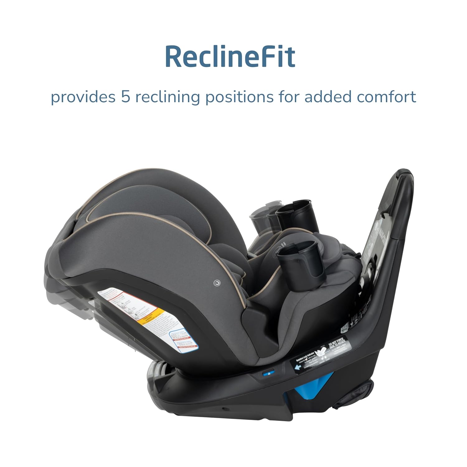 Maxi-Cosi Andi 360 Rotating All-in-One Baby Convertible Car Seat, Rear Facing, Forward Facing Infant Toddler Booster, Easy Rotation, Tension System, Harness Adjust, Escargot