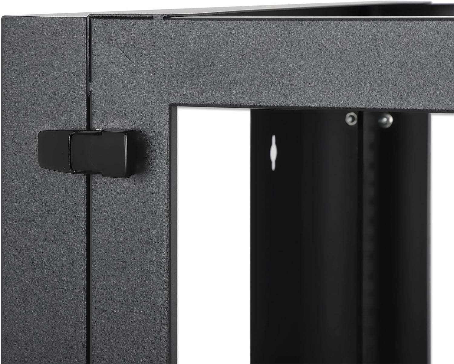 Intellinet 12U 19' 4 Post Open Frame Wall Mount Rack - 180 Degree Gate Swing, Pre-Assembled, Antistatic Powder Coated Steel – for IT Network Equipment & AV Devices – 3 Yr Mfg Warranty – 716055