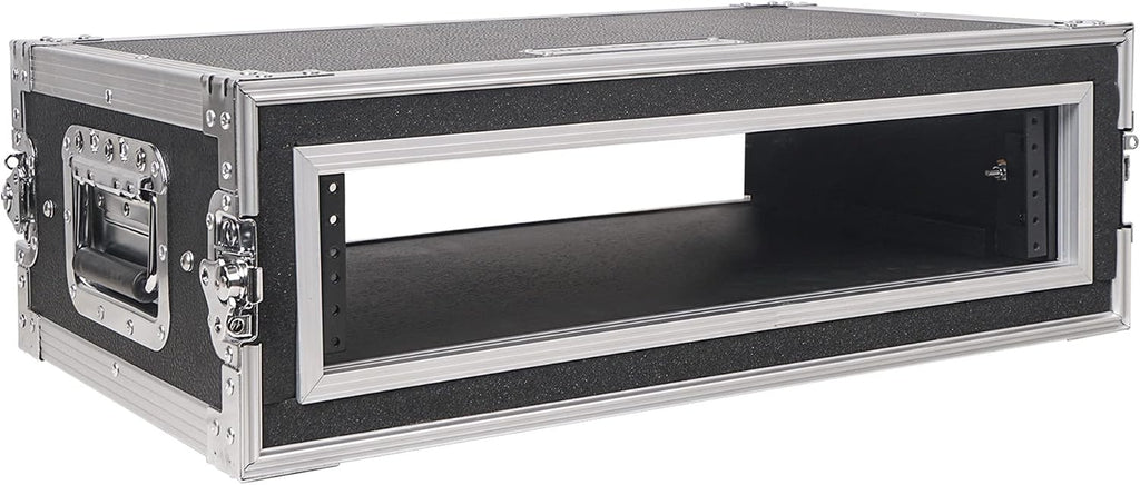 Sound Town Shock Mount 2U ATA Plywood Rack Case with 15' Rackable Depth, 2-Space Size, Pro Tour Grade (STRC-SP2US)