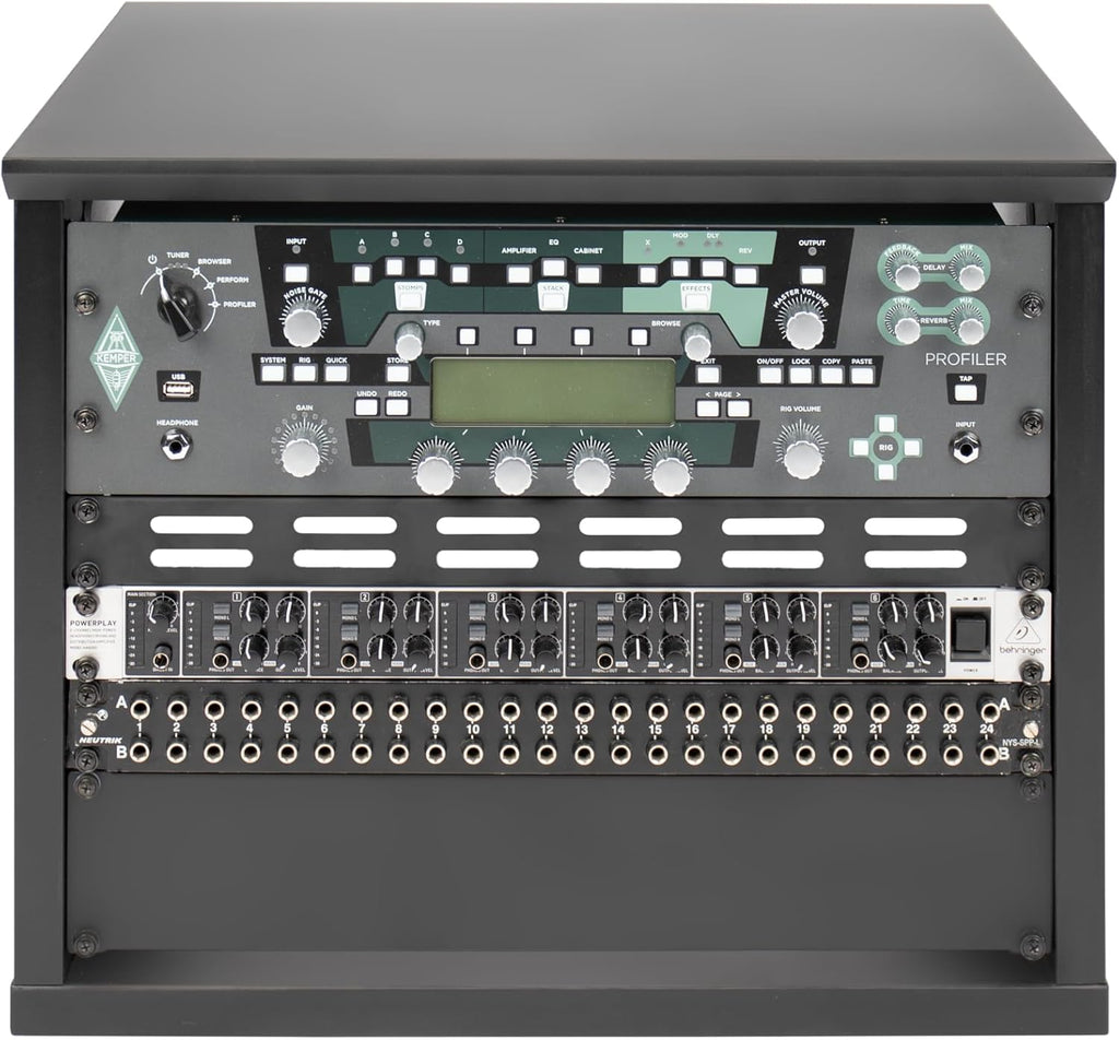 Gator Frameworks Elite Furniture Series 8U Wood Desktop Studio Rack in Standard Black Finish (GFW-ELITERK-8U-BLK)