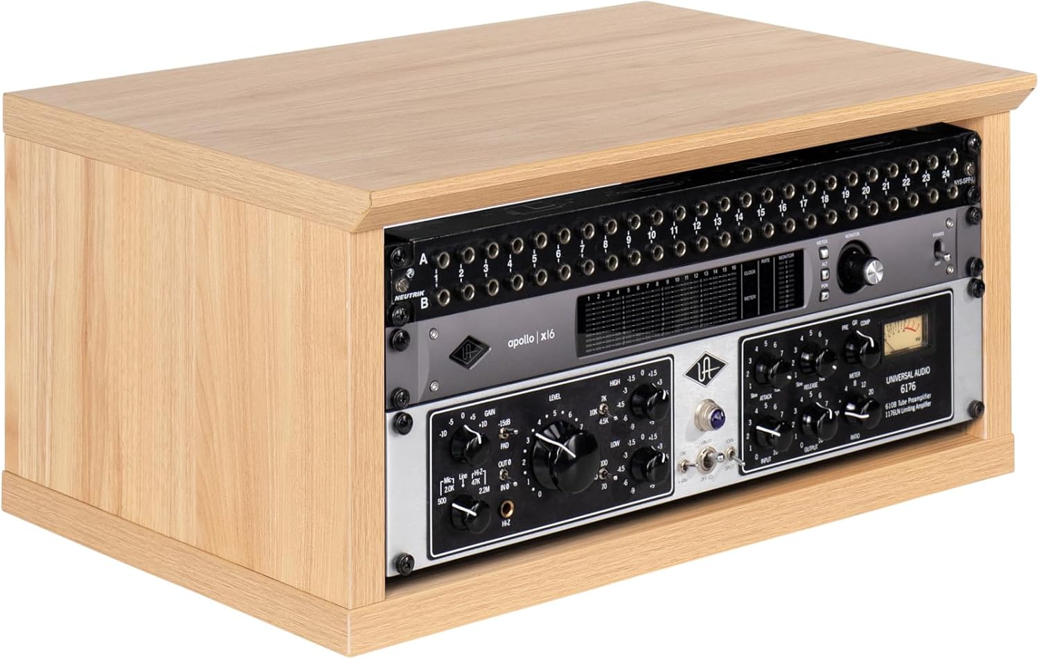 Gator Frameworks Elite Furniture Series 4U Wood Desktop Studio Rack in Natural Maple Finish (GFW-ELITERK-4U-MPL)