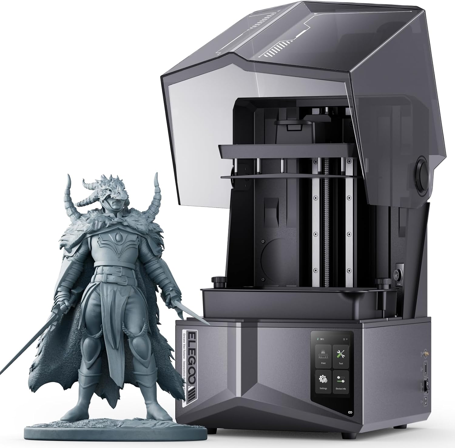 ELEGOO Saturn 4 Ultra 12K Resin 3D Printer, with Smart Automatic Leveling, 10-Inch 12K Monochrome LCD, 150mm/h Faster Printing Speed,8.62 × 4.84 × 8.66 Inch Printing Size
