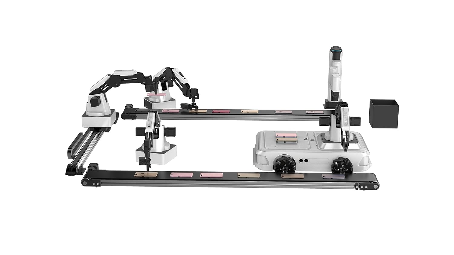 DOBOT Magician Educational Programming Robot, 4-axis Robot Arm with 3D Printer, Pen Holder, Suction Cap, Gripper Heads for K12 or STEAM Education - Basic Version