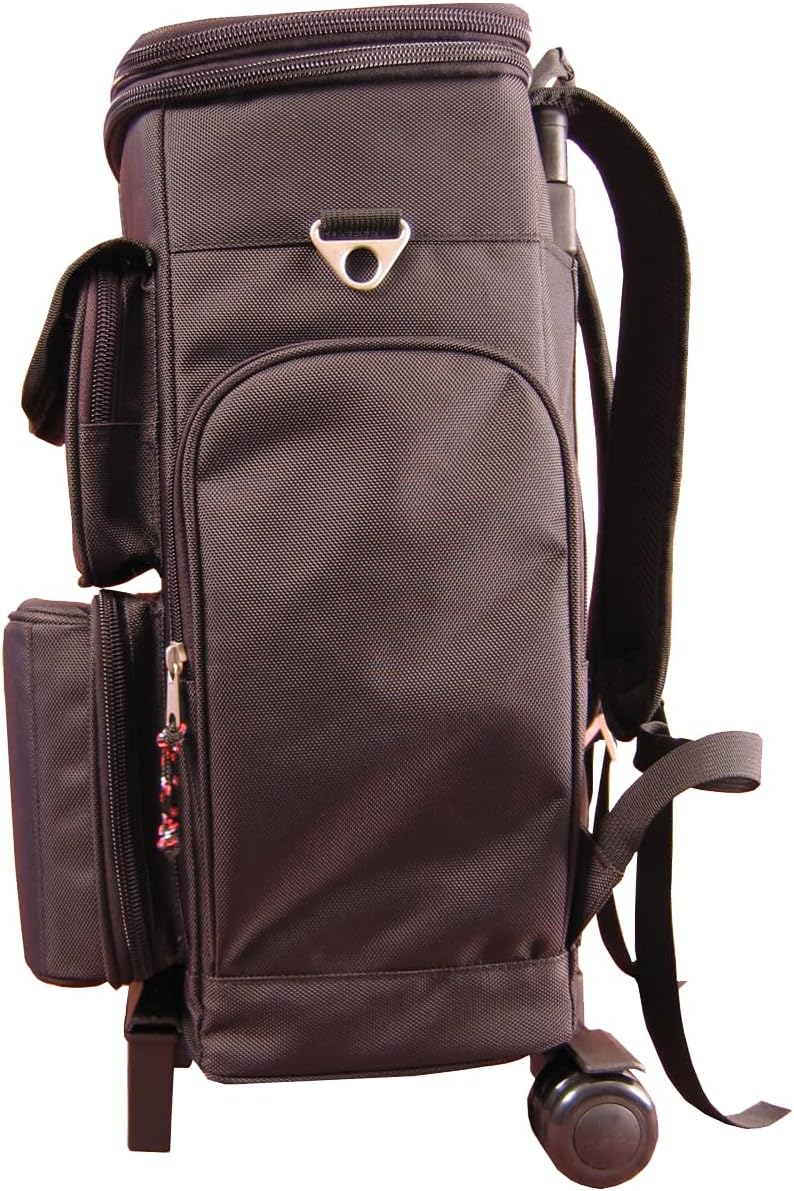 Gator Cases Lightweight Rolling Backpack Case with Pull Handle Fits 25-Note Micro Controllers and Laptop, (GK-LT25W)
