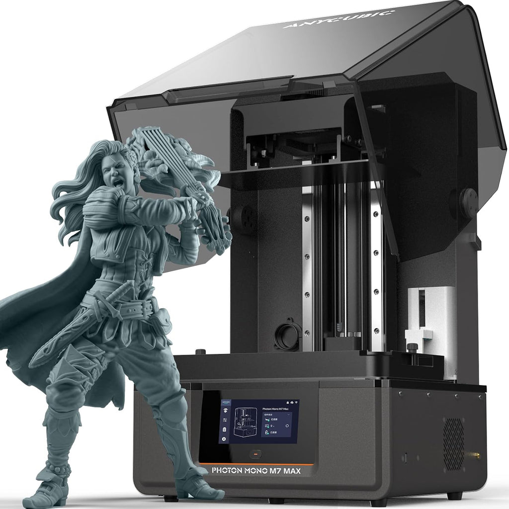 ANYCUBIC Photon Mono M7 MAX Resin 3D Printer, 13.6'' 7K Large Resin Printer with COB LighTurbo 3.0, Dynamic Heating, Flip-Open Cover Design, Print Size 11.8'' x 11.7'' x 6.5''