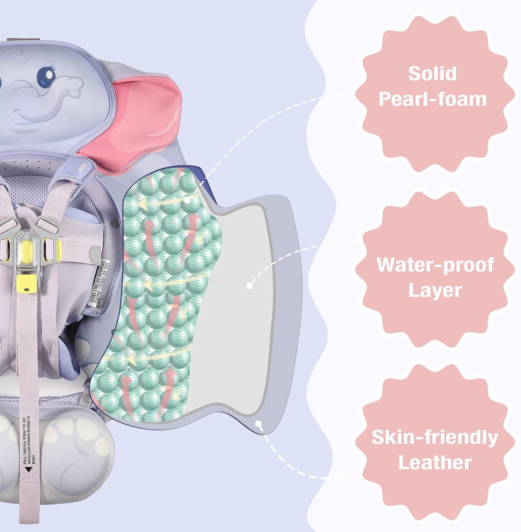 Mambobaby Float Deluxe Baby Pool Float: Safe & Comfortable Swim Trainer for Infants & Toddlers, Non-Inflatable Design, UV Protection Canopy, Fun Water Experience for Ages 3-24 Months