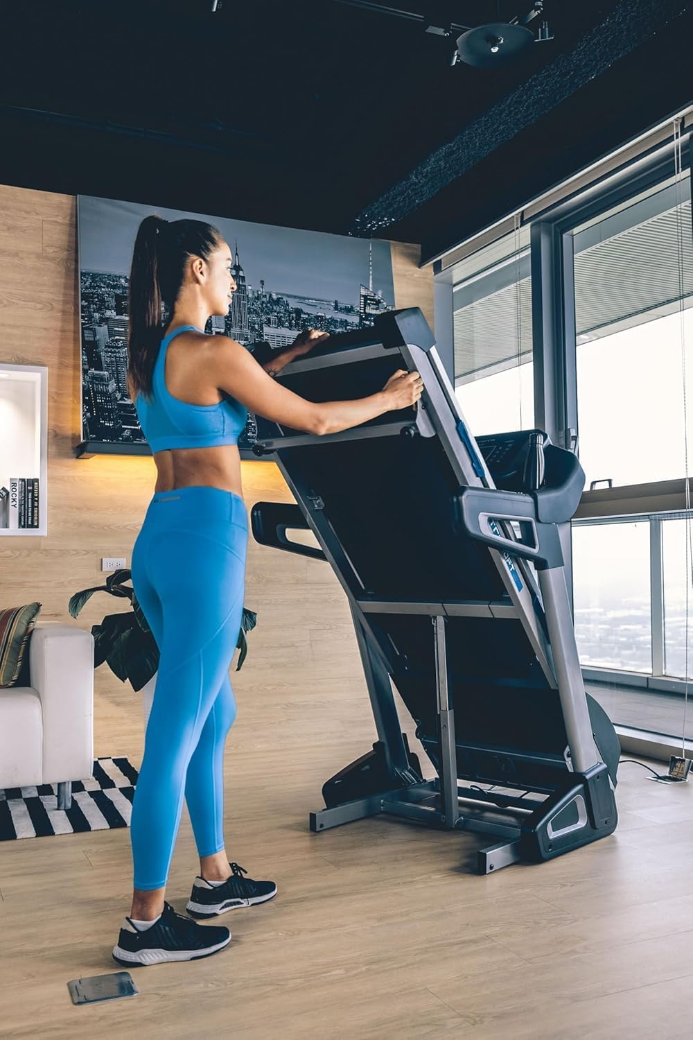 Xterra Fitness Sport Series Premium Folding Smart Treadmill, Handlebar Speed and Incline Controls, Large XTRASoft Cushioned Running Deck, Built-in FTMS-Enabled Bluetooth with XF Connect Fitness App