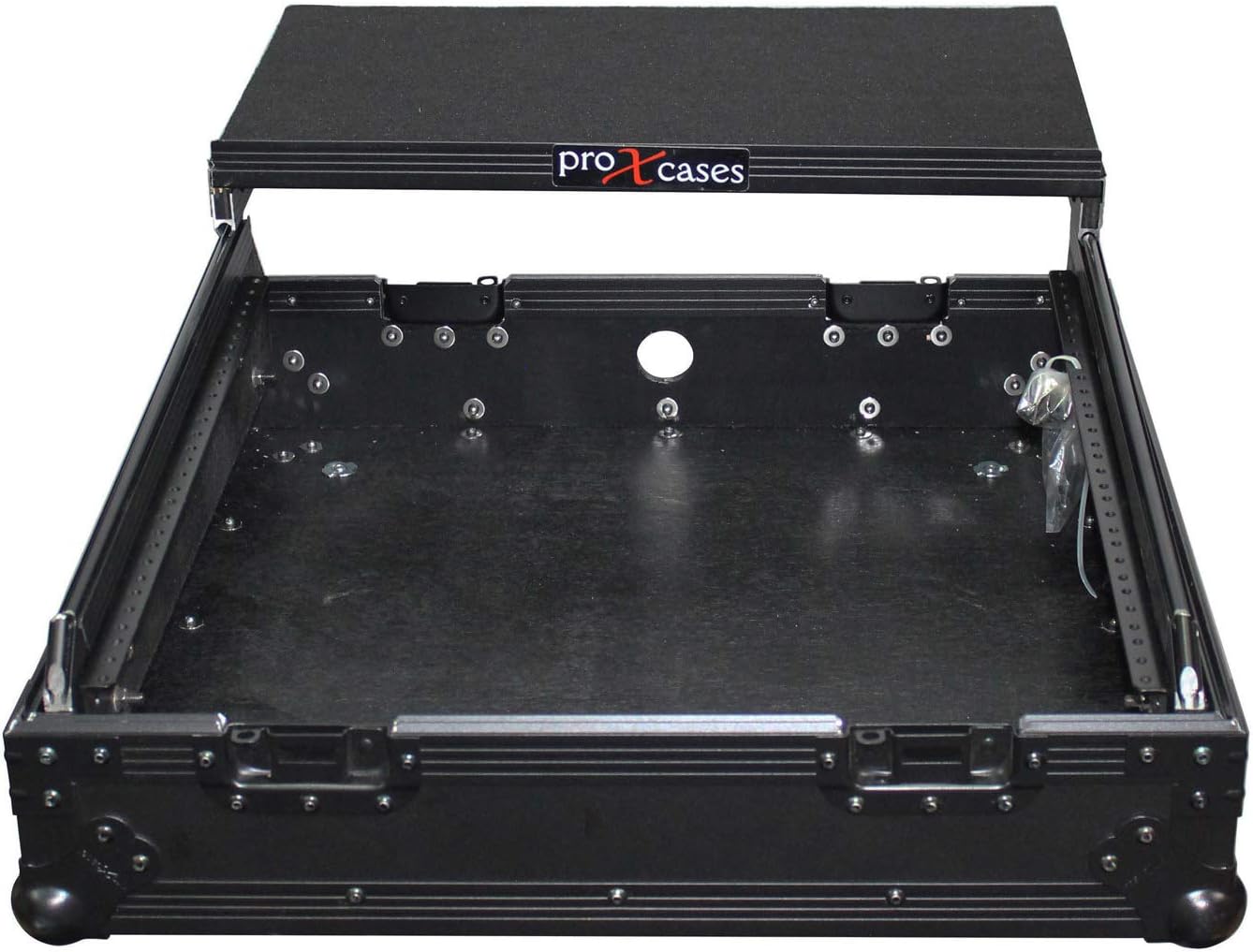 ProX 10U Top Mount 19' Slanted Black on Black Mixer Case - XS-19MIXLTBL