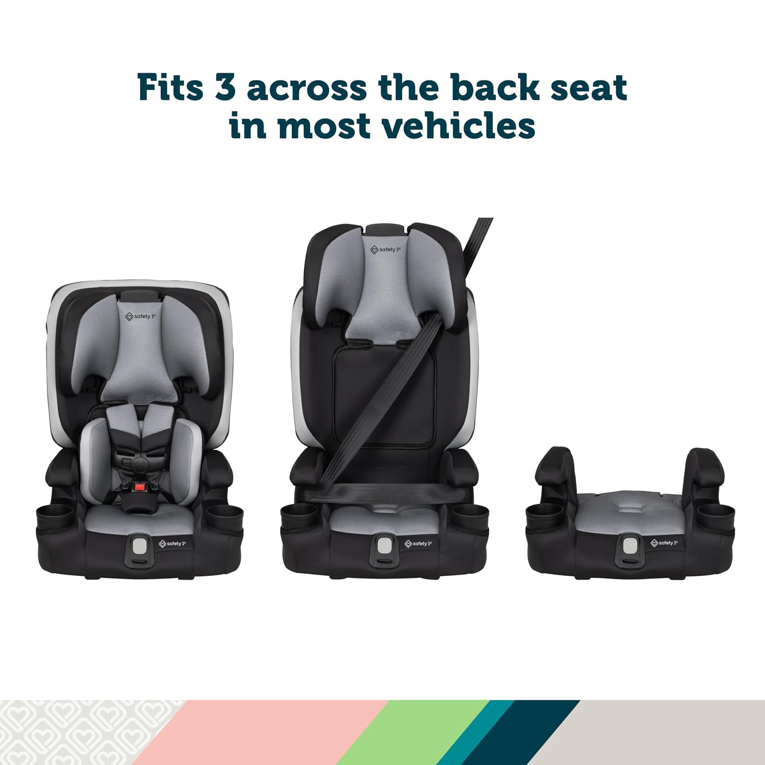 Safety 1st Boost-and-Go 3-in-1 Harness Booster Car Seat, High Street