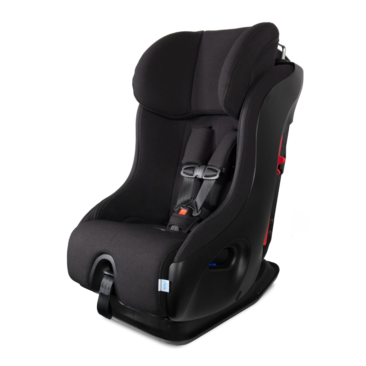 Clek Fllo Convertible Car Seat - Compact Design for 3-Across Seating, Extended Rear-Facing with Anti-Rebound Bar and Flame Retardant-Free (Railroad Ziip)